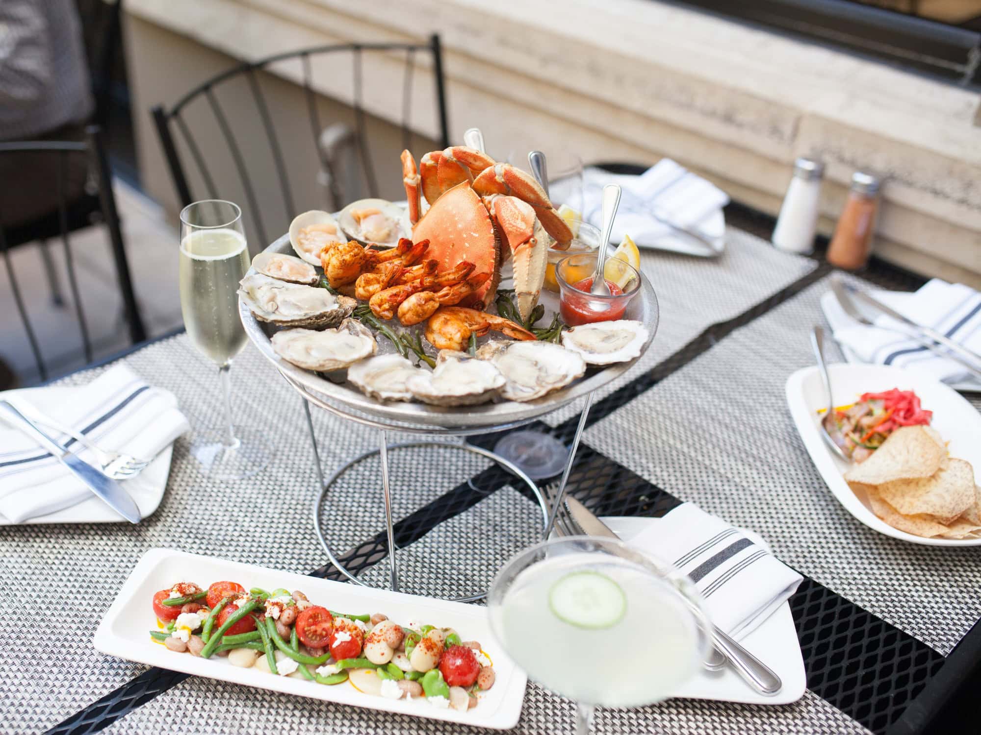 A plate of seafood and ceviche ready to be enjoyed in Sonoma County