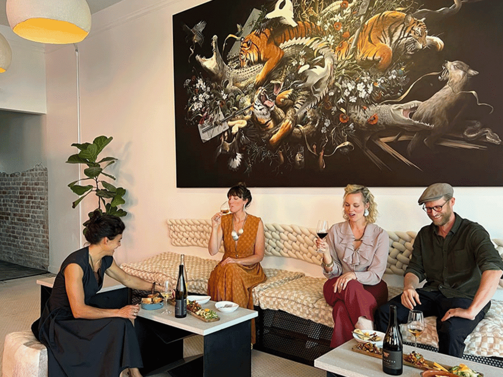 wine and food tasting at bannister wines in geyserville sonoma county