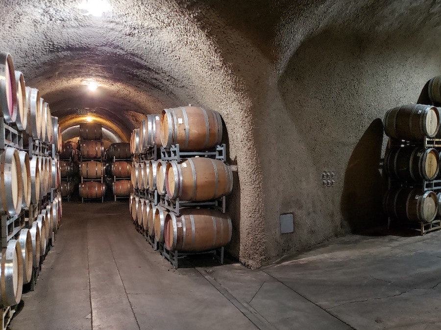 Wine caves at Alexander Valley Vineyards