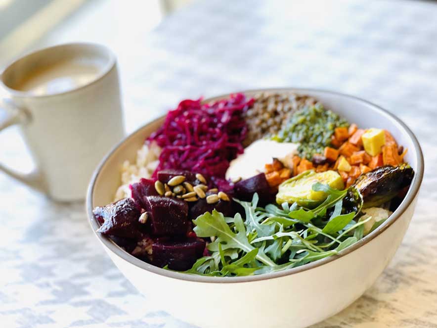 vegetable and grain bowl