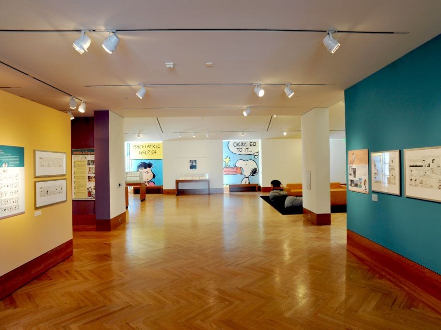 Picture inside the Charles M. Schulz Museum