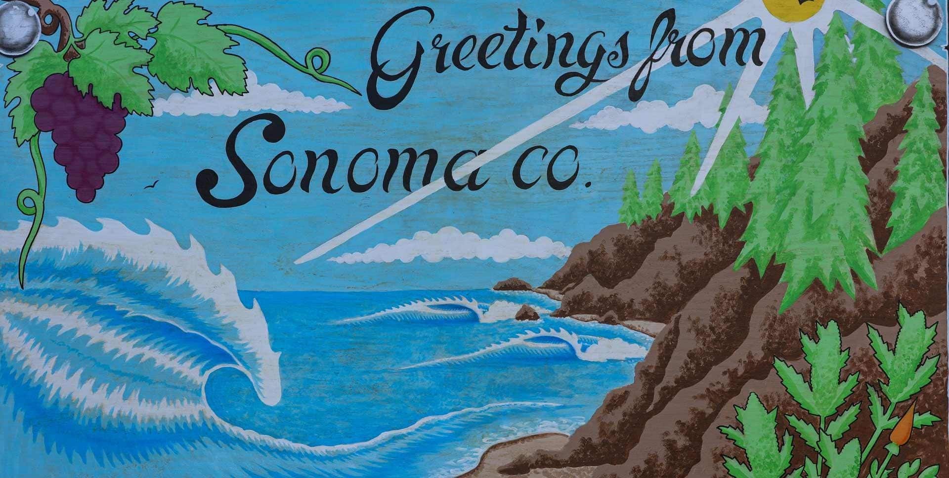 Mural showing Sonoma Coast in Barlow