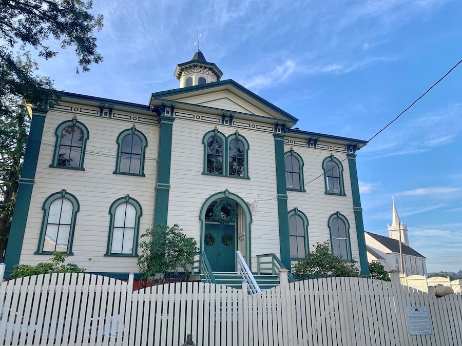 Old Potter School House in Bodega, used in Hitchcock's The Birds 