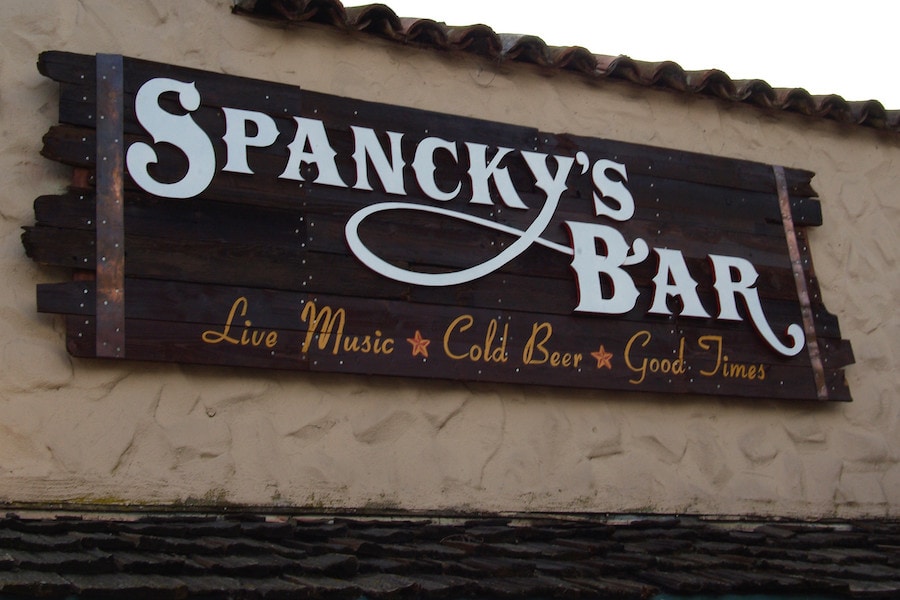 Sign for Spancky's Bar in Cotati