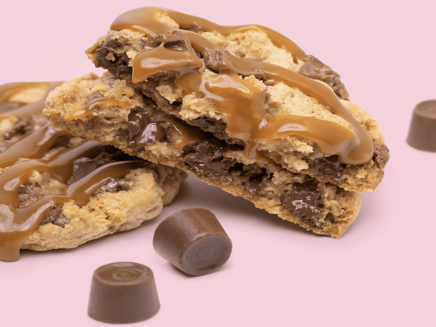Milk chocolate chip oatmeal Rolo cookies at Crumbl in Santa Rosa