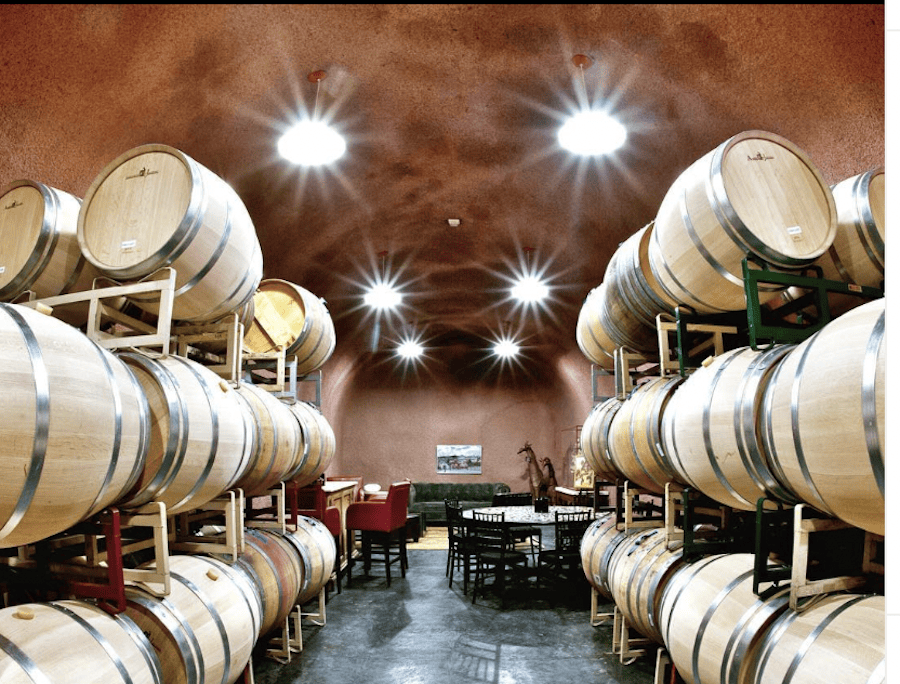 Wine cave at Deerfield Ranch Winery in Kenwood 