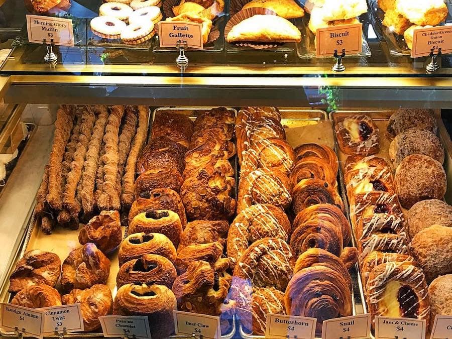 Bakery case at Della Fattoria in downtown Petaluma