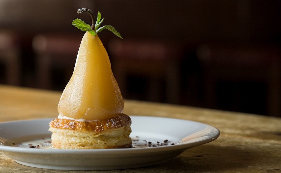 Look for seasonal pear desserts at Flavor Bistro in Sebastopol 