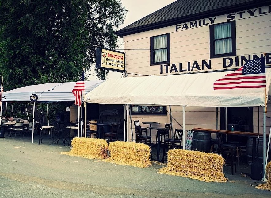 Exterior of Dinucci's Family Style Italian Dinners in Valley Ford 