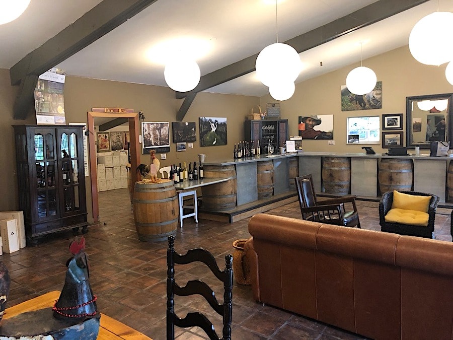 Tasting room at Eric Ross Winery in Glen Ellen