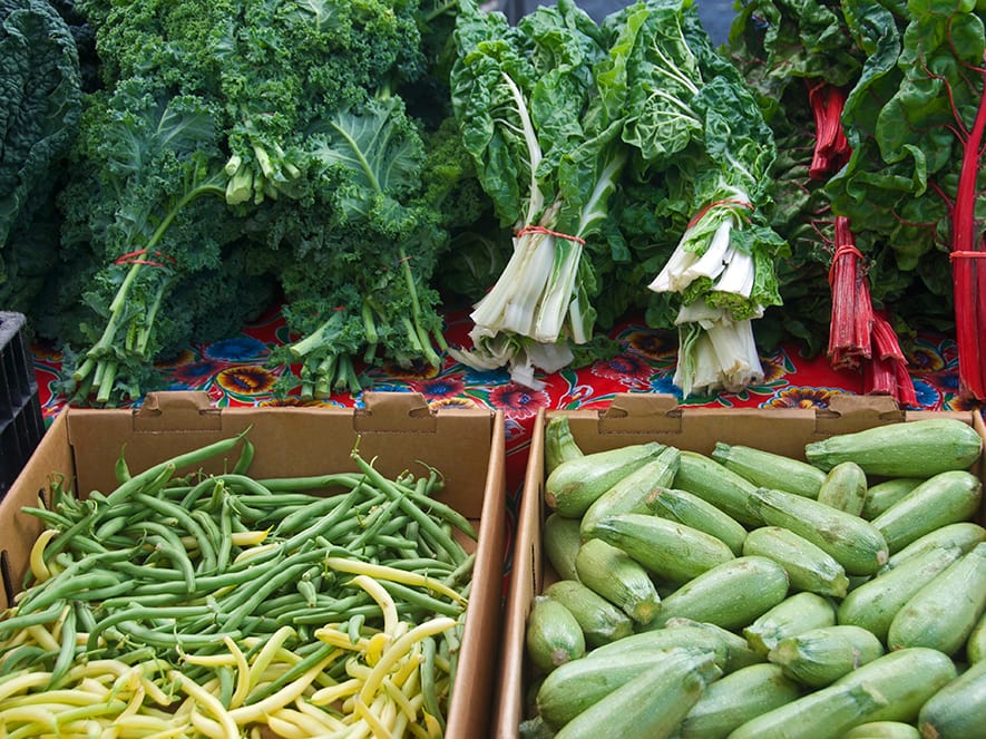 farmers market vegetables