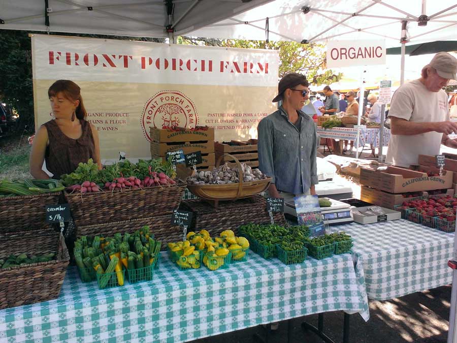 Faremers sell their vegetables at the Healdsburg Farmers Market