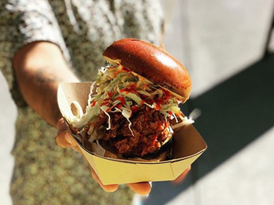 fried chicken sandwich in Sonoma County