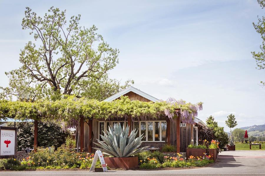 Hawkes Wine's original tasting room, on Highway 128 in the Alexander Valley