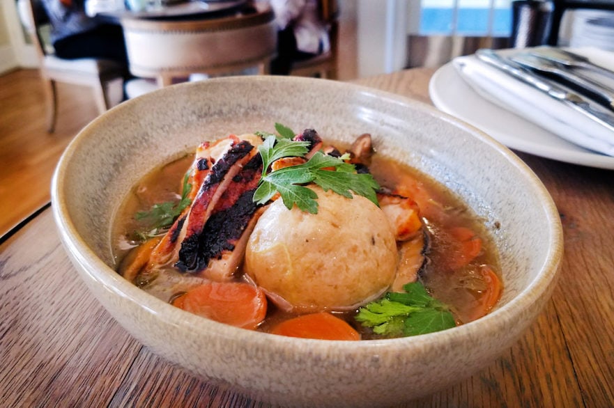 Matzoh Ball Soup at Bird and the Bottle in Santa Rosa—Photo by Heather Irwin