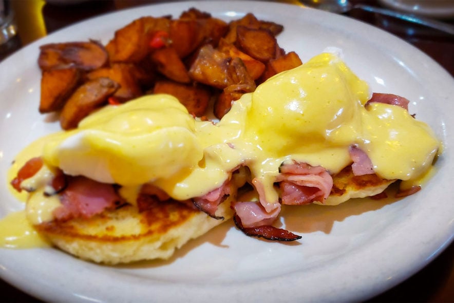 Eggs benedict at The Twins Restaurant - Photo by Heather Irwin