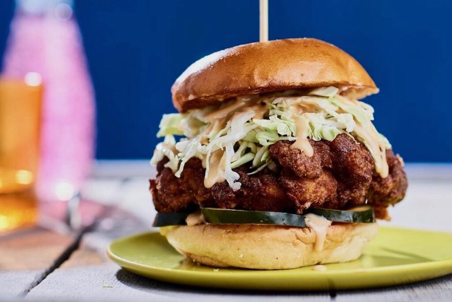 Fried chicken sandwich at Jam's Joy Bungalow—Photo by Jamilah Nixon-Mathis