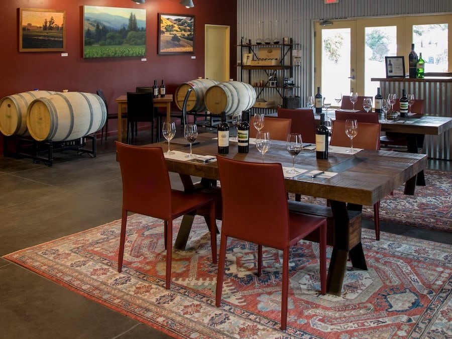 Tasting room interior at Laurel Glen Vineyard