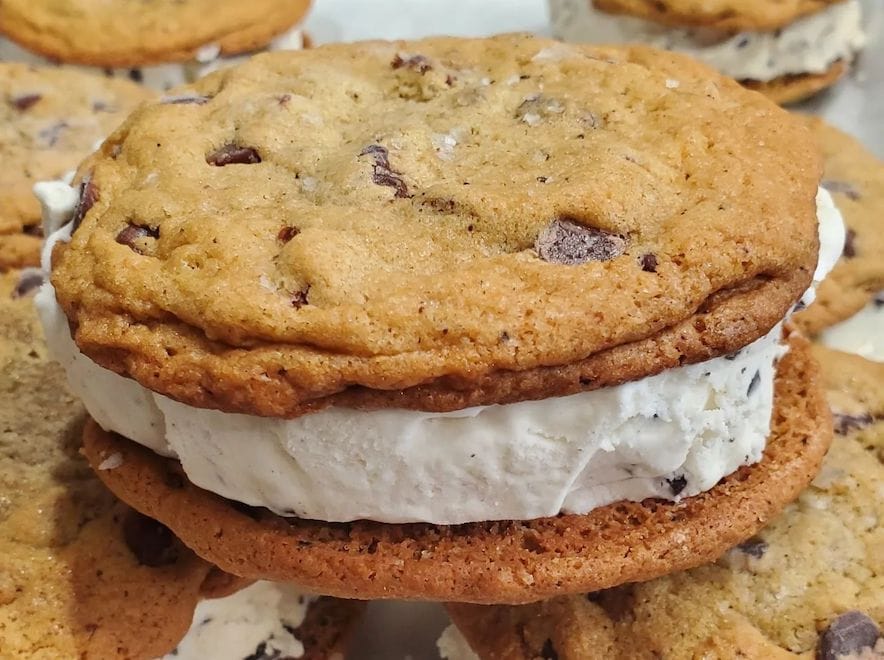 Chocolate-chip ice cream sandwiches from Lila's Streetside Eats 