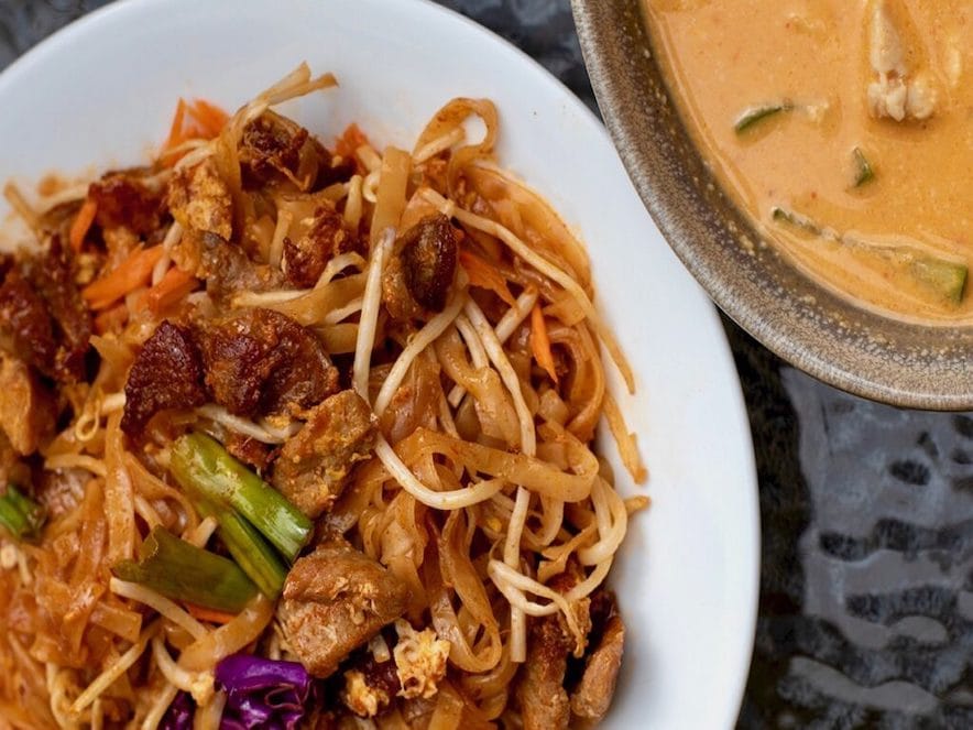 Thom Ka noodles from Lynn's Thai in Cotati, California