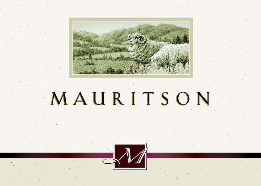 Merino sheep on a Mauritson Wines label