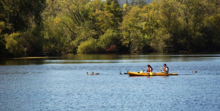 Couple kayaks in Spring Lake Regional Park