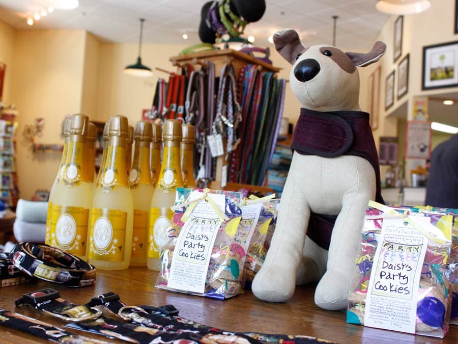 A selection of goodies for your favorite pet at the pet store called Fideaux, Healdsburg