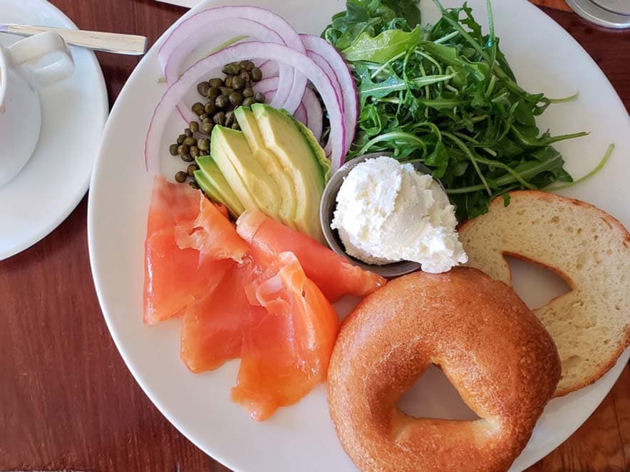 lox and bagel brunch plate