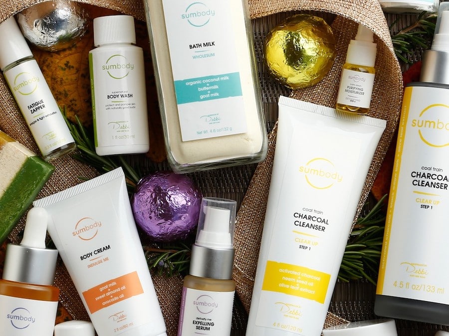 Wellness products from Sumbody, including serums and creams