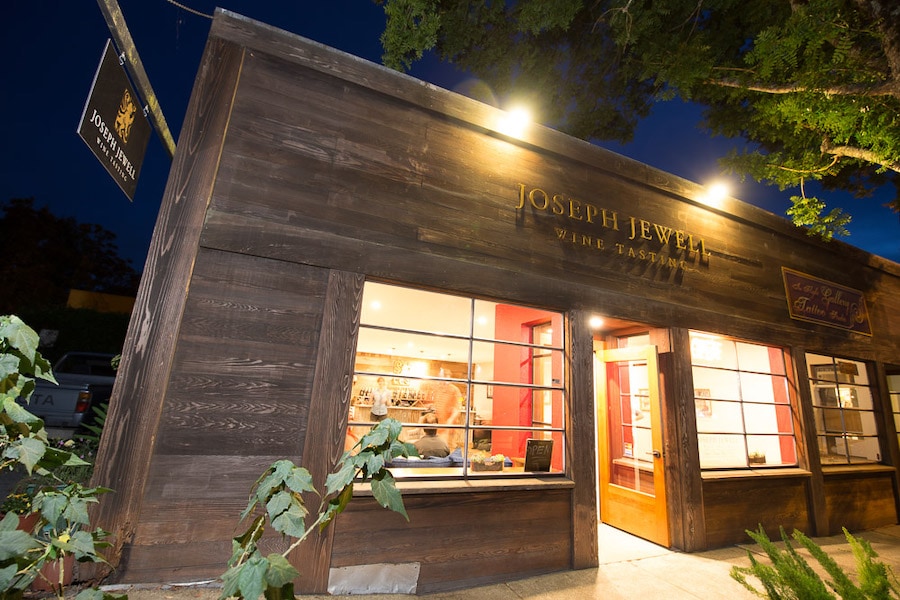 Joseph Jewell Wines' tasting room is one of the few open 'til 7pm on weekends