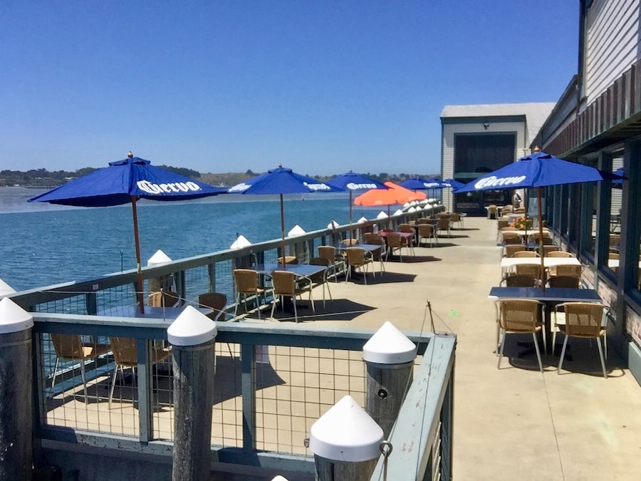 Bayside deck at Tides Wharf Inn & Restaurant 