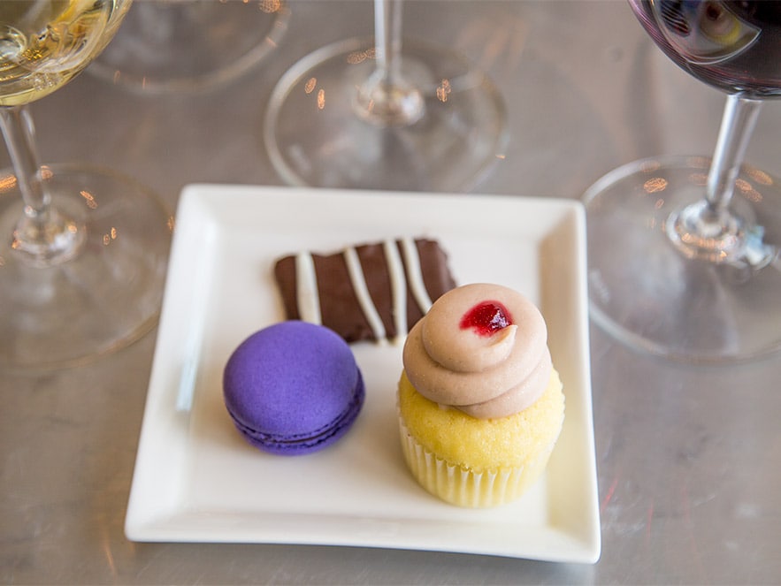 Delicious wine and dessert pairings on the Savor Healdsburg Food Tour