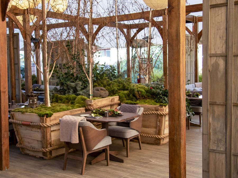 Japanese-style garden patio at SingleThread