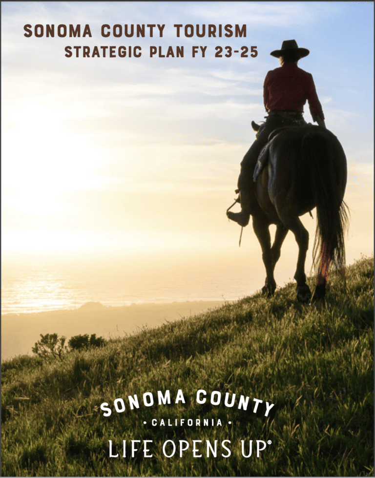 Strategic Plan Cover with man on a horse at sunset