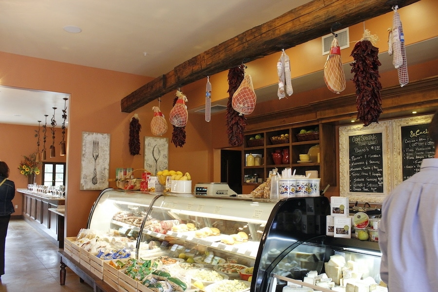 Italian food market inside VJB Cellars in the Sonoma Valley