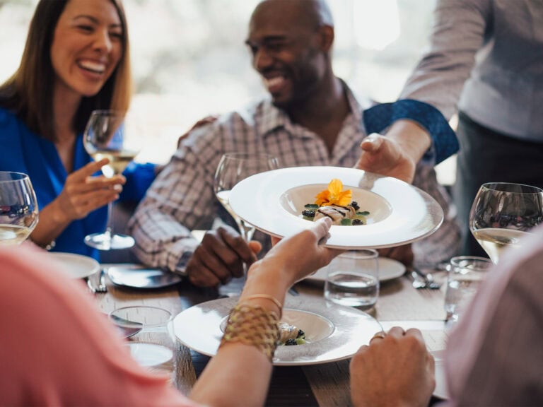 group of people enjoying food and wine at j vineyards in sonoma county