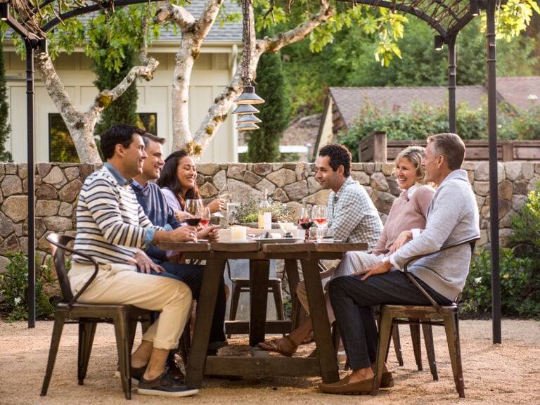 group of people dining in Sonoma County