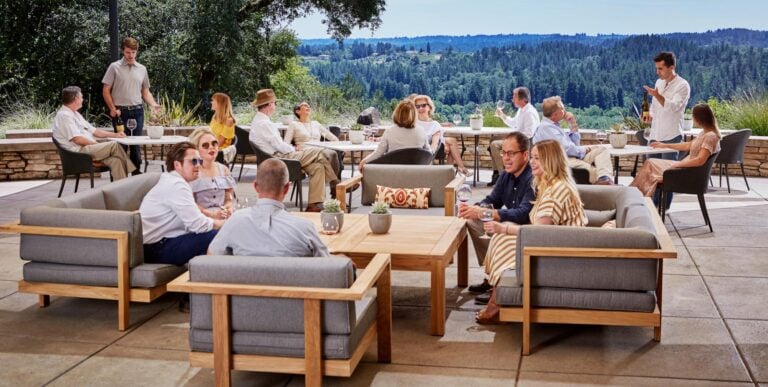 Outdoor tasting room at Gary Farrell in Sonoma County