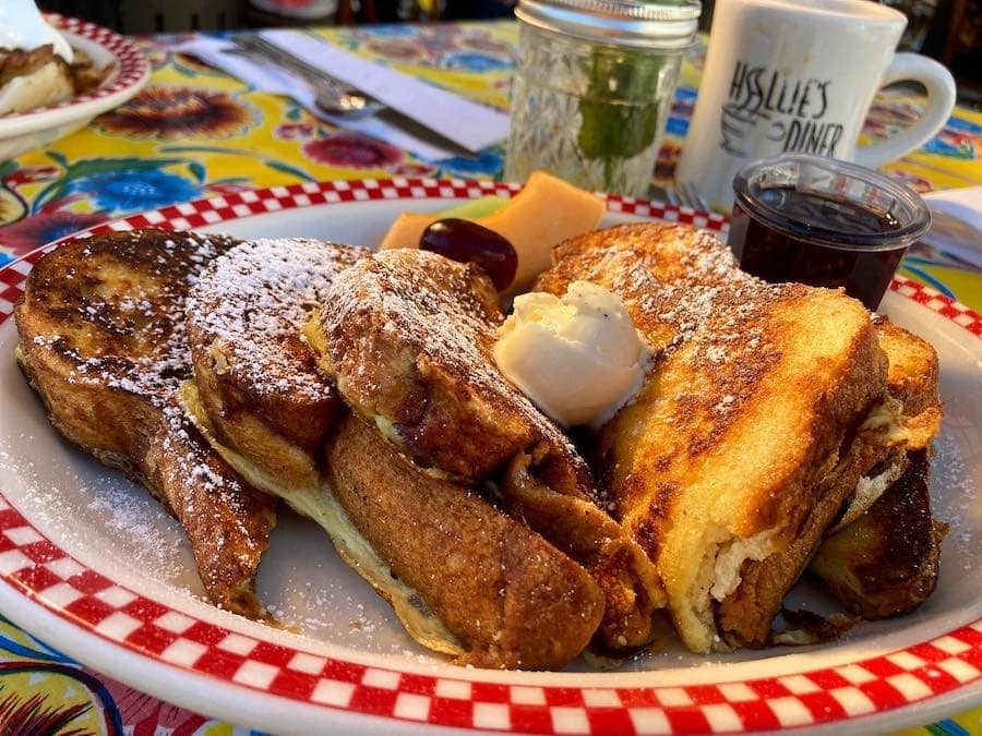 Delicous French Toast from Hallie's Diner in Petaluma, CA