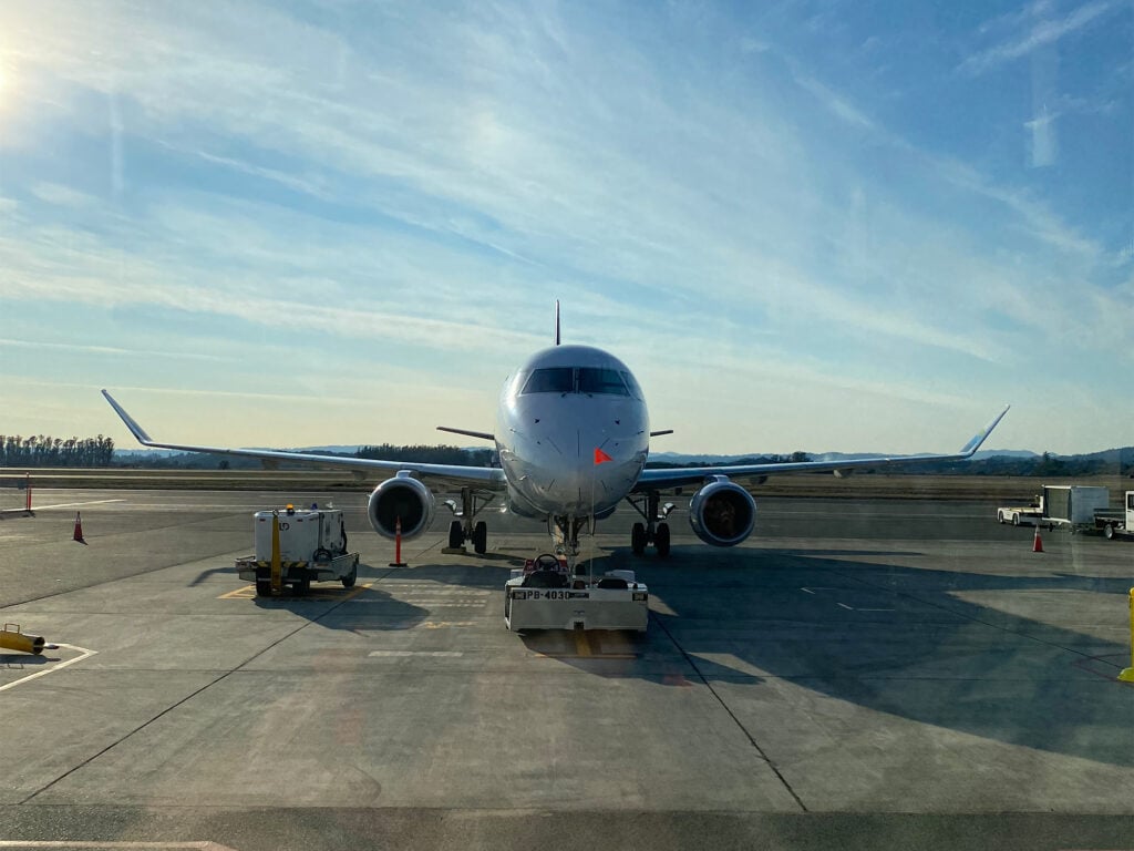 airplane at Charles M. Schulz Airport in Sonoma County