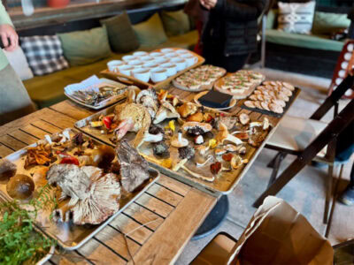 table full of food form forged items