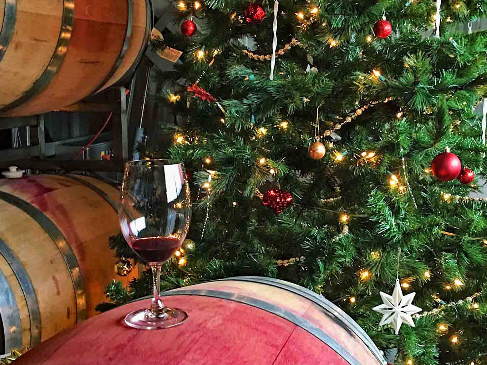 christmas season at alexander valley winery in sonoma county