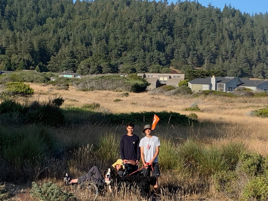 accessible travel with family and dog exploring the sea ranch coast in sonoma county