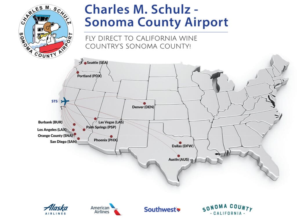 Sonoma County Charles M. Schulz Airport Map