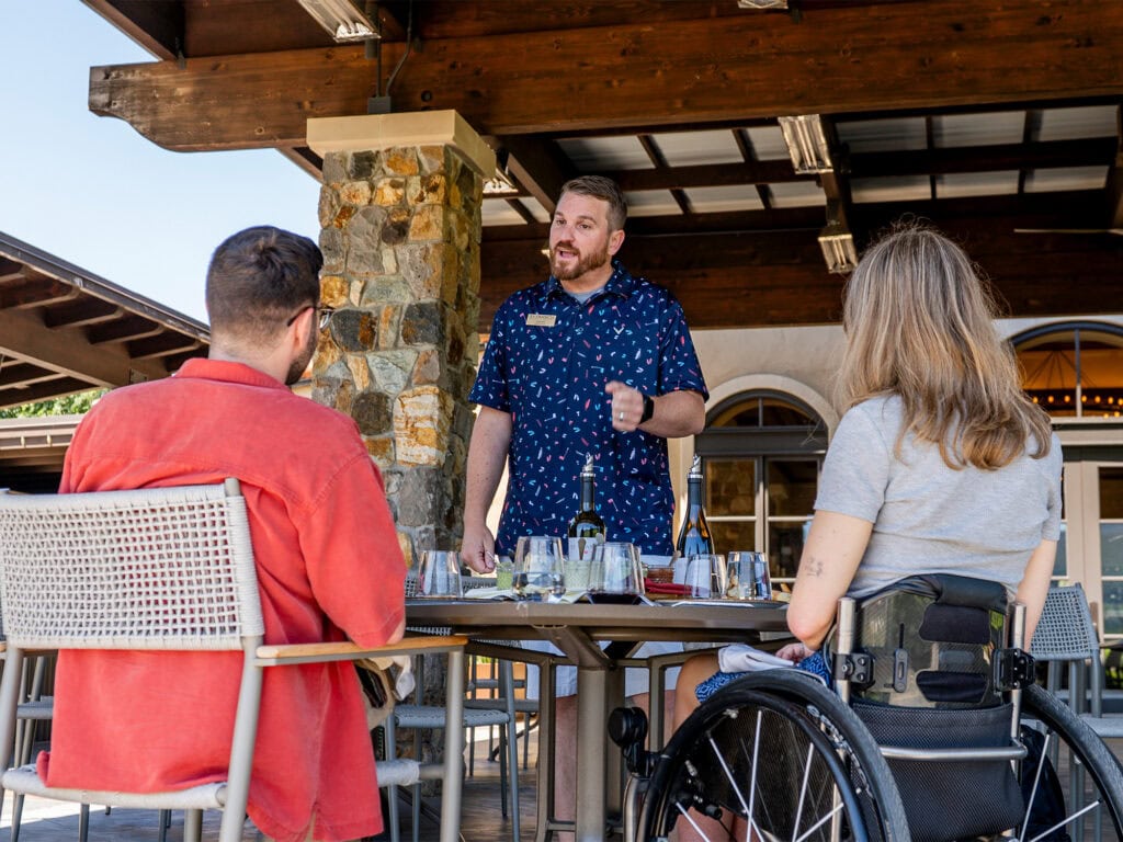 wheelchair accessible wine tasting at st francis winery in sonoma county