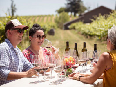 outdoors wine tasting experience at limerick lane cellars in healdsburg